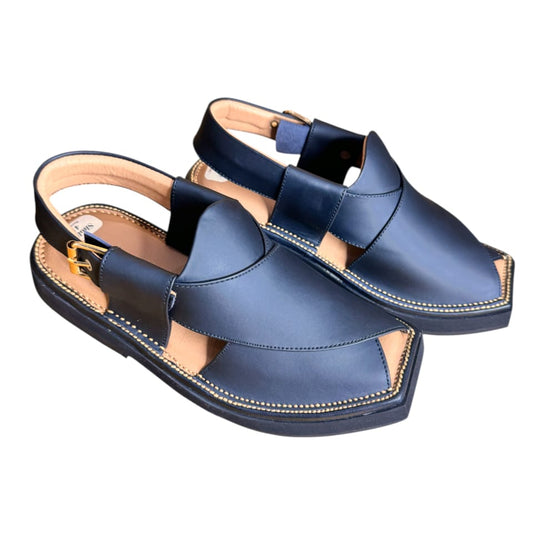 Blue Peshawari Chappal - 001